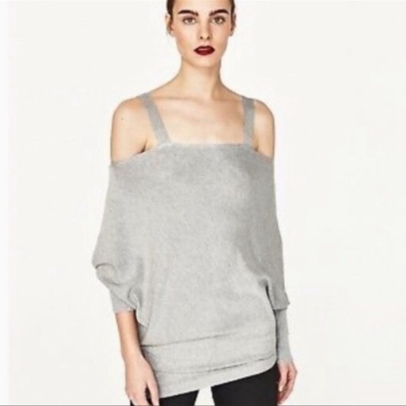 Zara | Cold Shoulder Asymmetrical Sweater - Picture 13 of 14